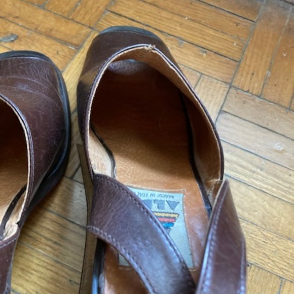 Vtg Aldo Brown Heeled Sandals in Size 36 - Picture 4 of 6